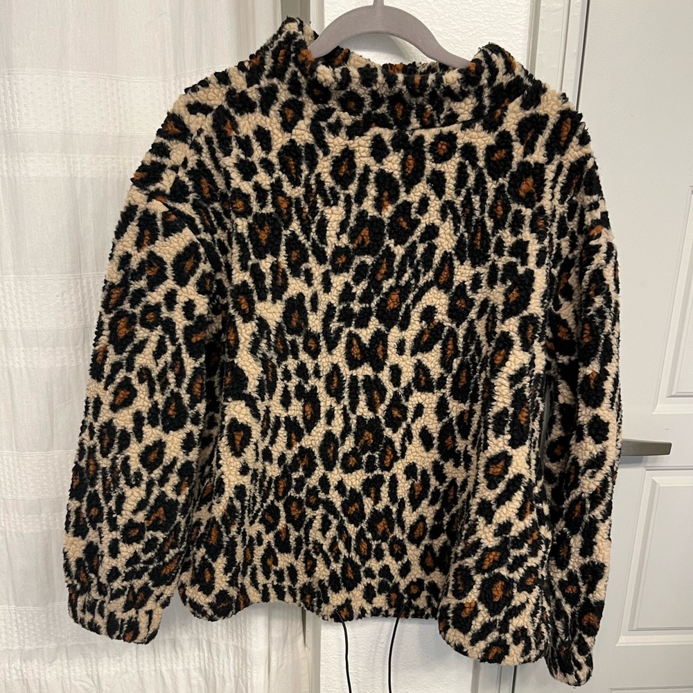 Cheetah Print Sherling Pull Over
